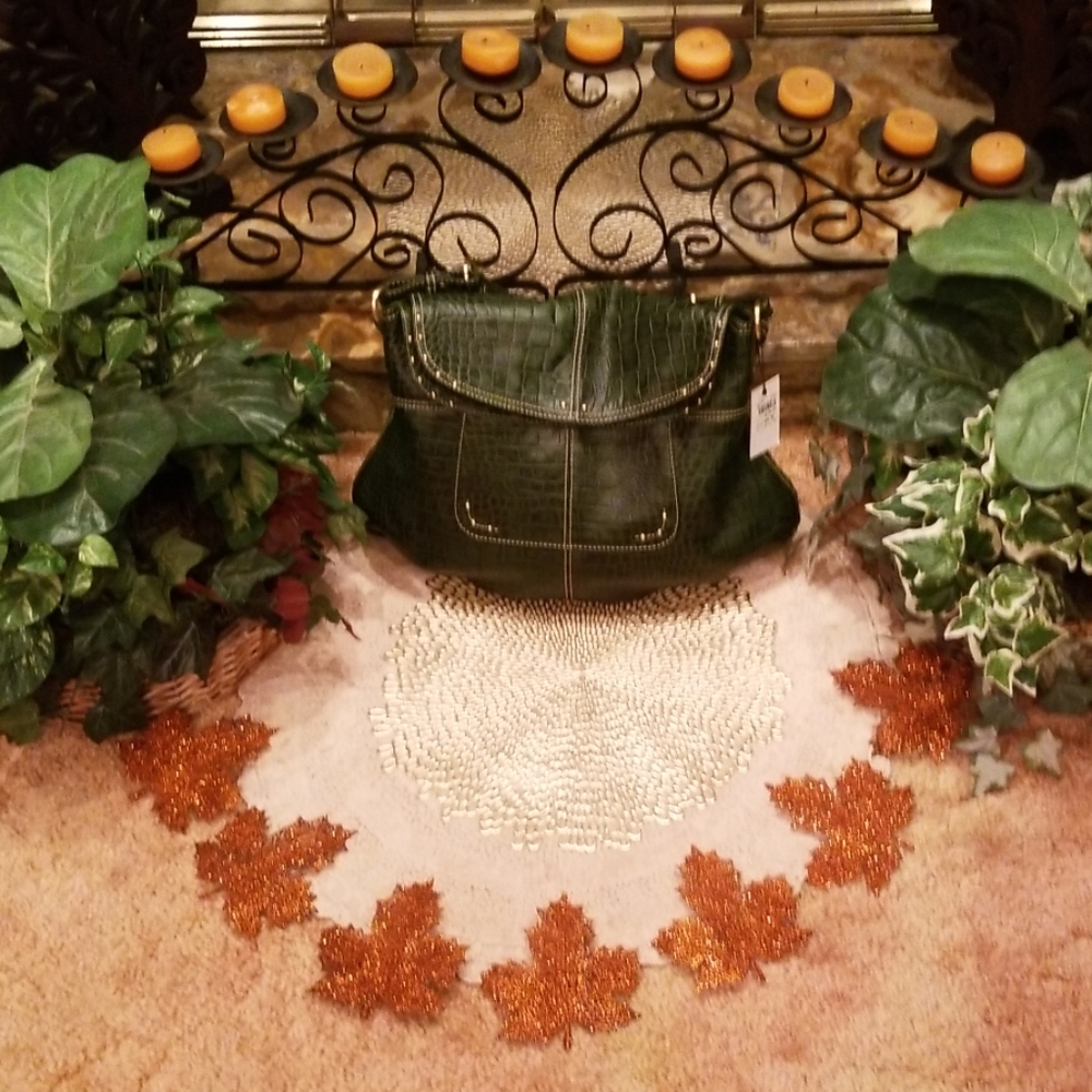 Maxx New York Faux "Croc" Satchel Bag